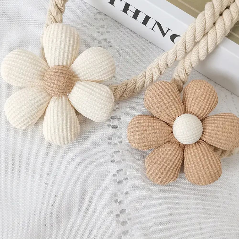 Zarte Blumen Magnetische Vorhanghalterung | 2er Set