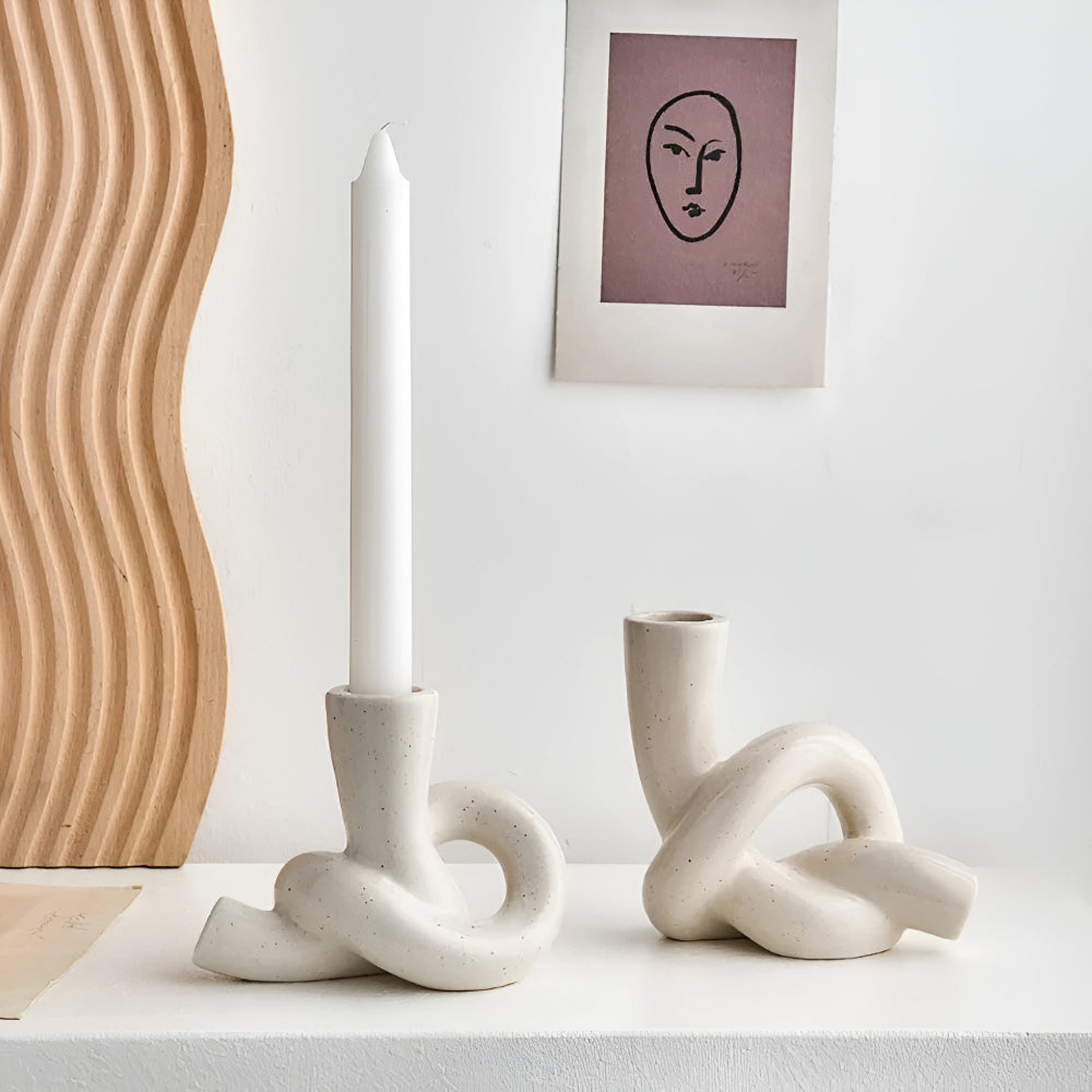 Knot Kerzenhalter aus Keramik