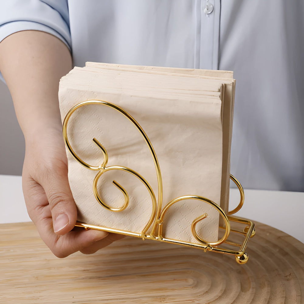 Stylischer Wirbel Serviettenhalter