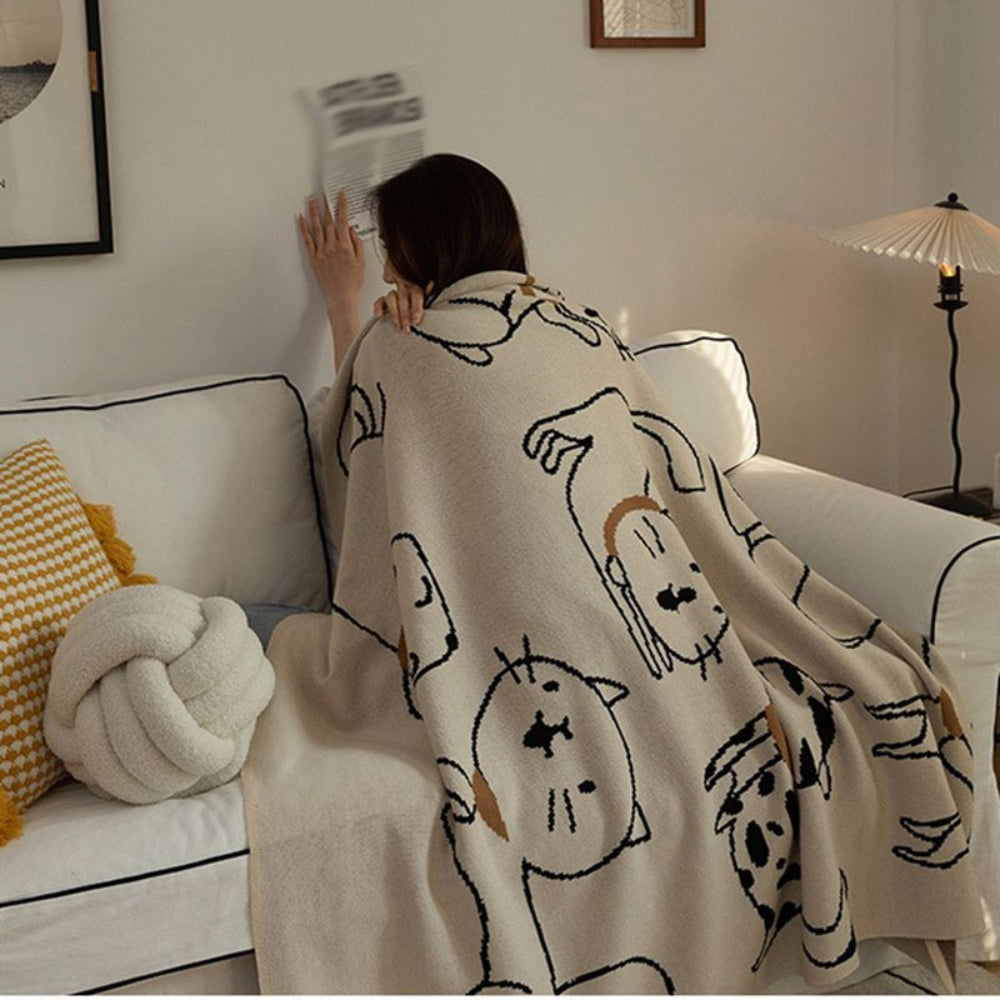 Purrsoft Baumwoll-Nickerchen-Decke