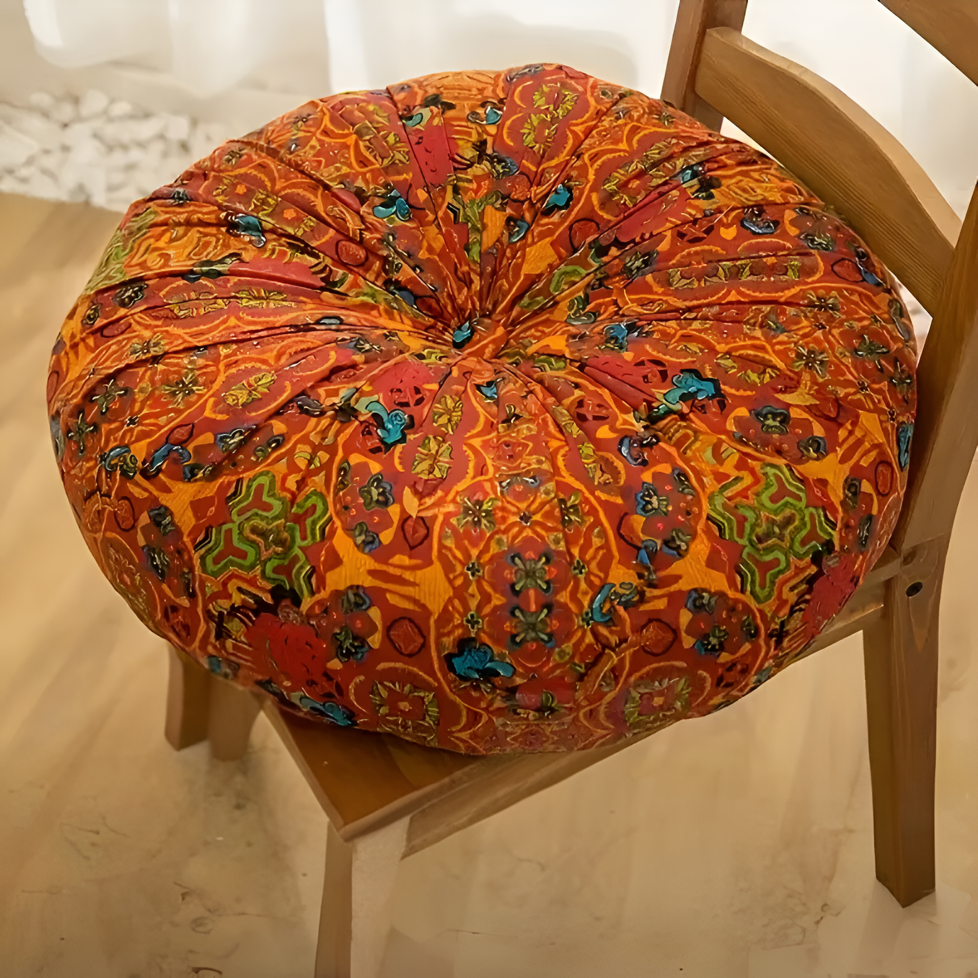 Bohemian Besticktes Bodenkissen
