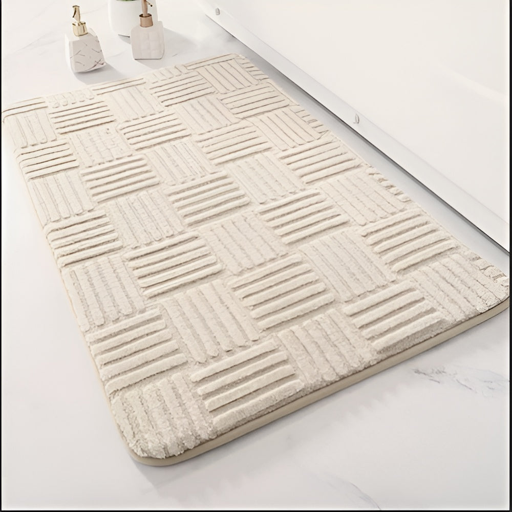 Lebendiger Gitter-Absorbierender Badteppich
