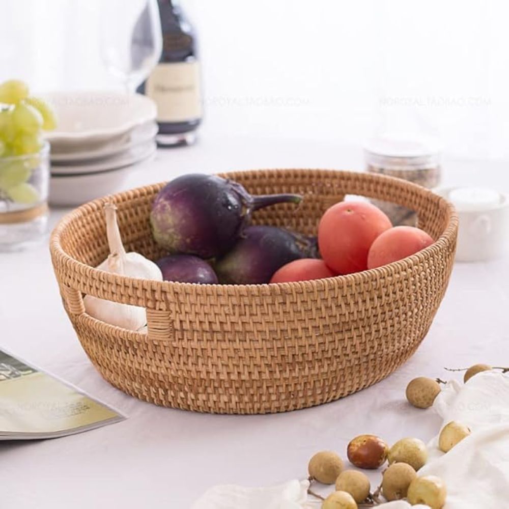 Handgewebtes Rattan Ovales Tablett