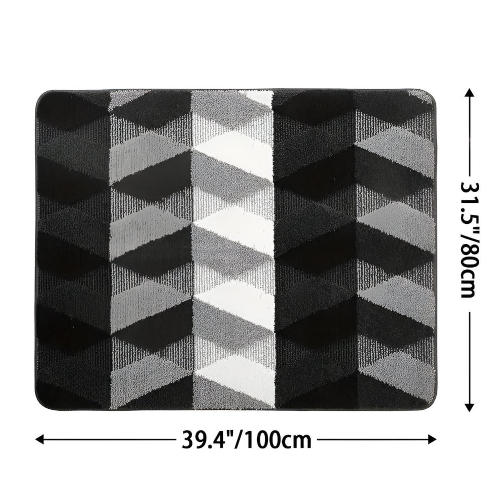 Weicher Mikrofaser Anti-Rutsch Geometrischer Teppich