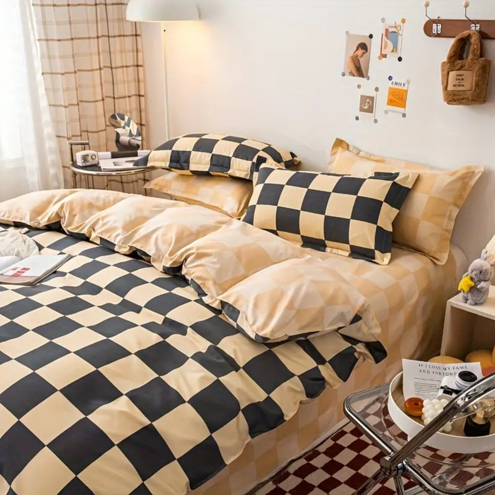 Chateau Karomuster Bettwäsche Set | 3-teiliges Set