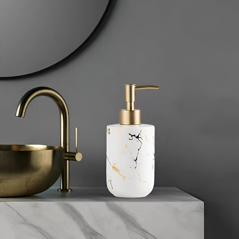 Goldene Marmor Luxus Spender