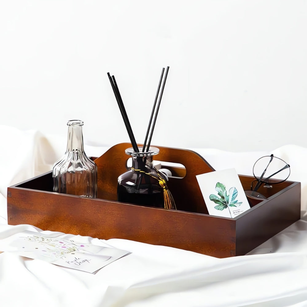Zeitloser Vintage Holz Organizer Tray