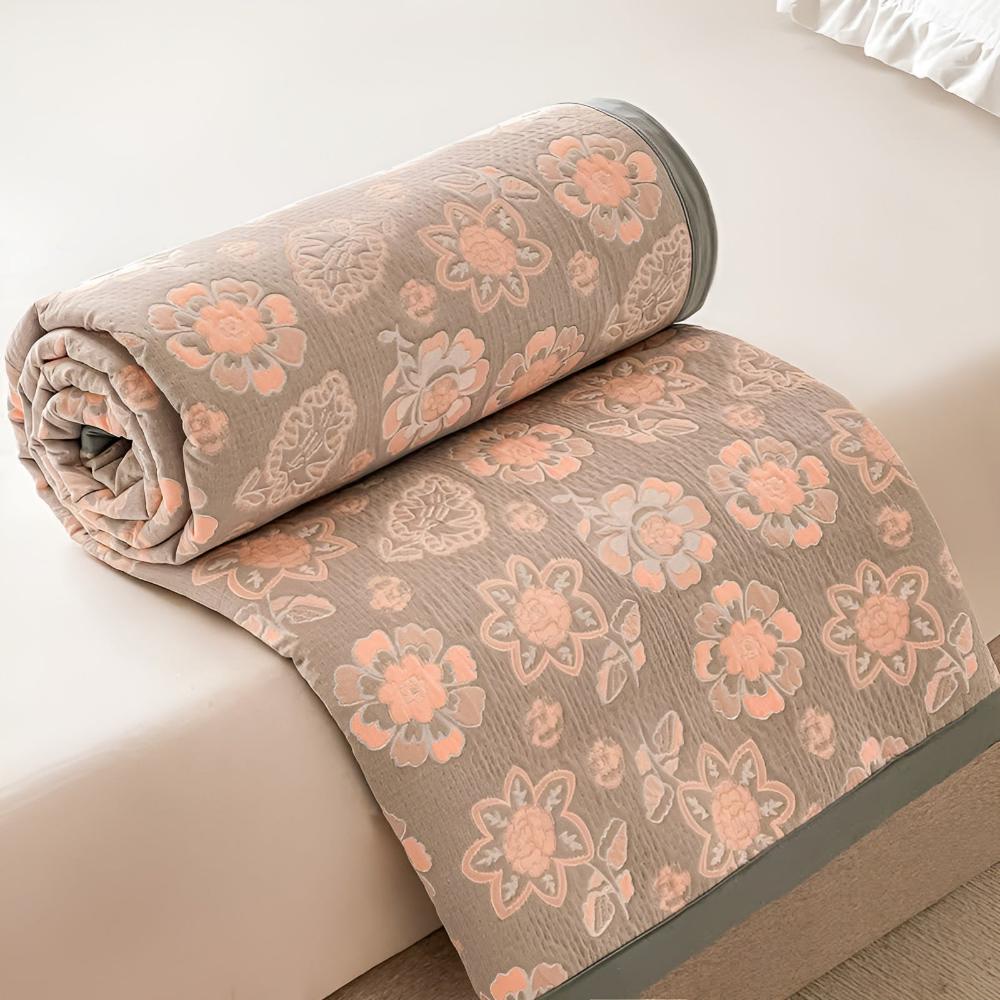 Retro Blumen Sommer Baumwoll-Gaze Überwurf
