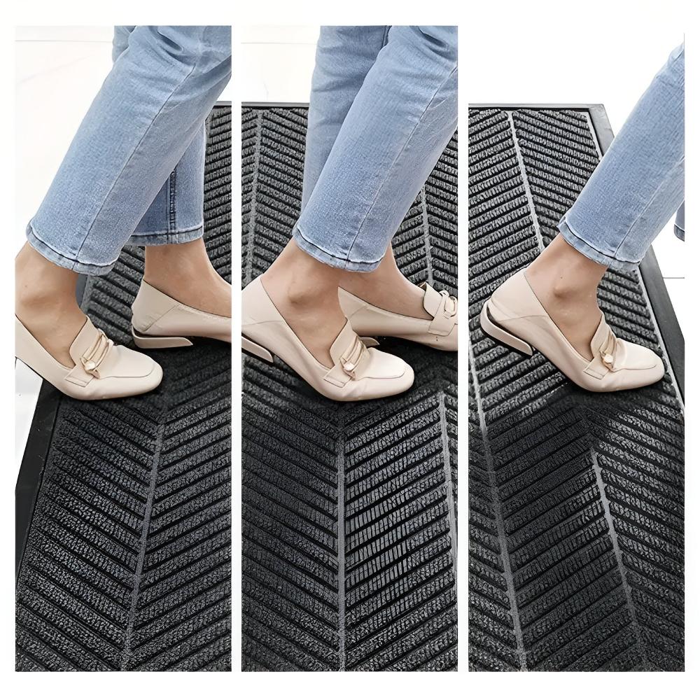 Chevron Ridges Rutschfeste Fußmatte