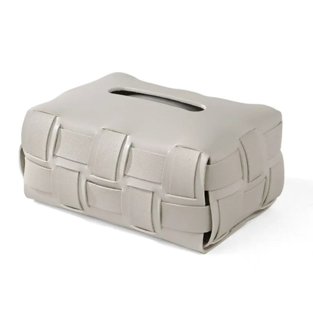 Geflochtener veganer Leder Taschentuchhalter