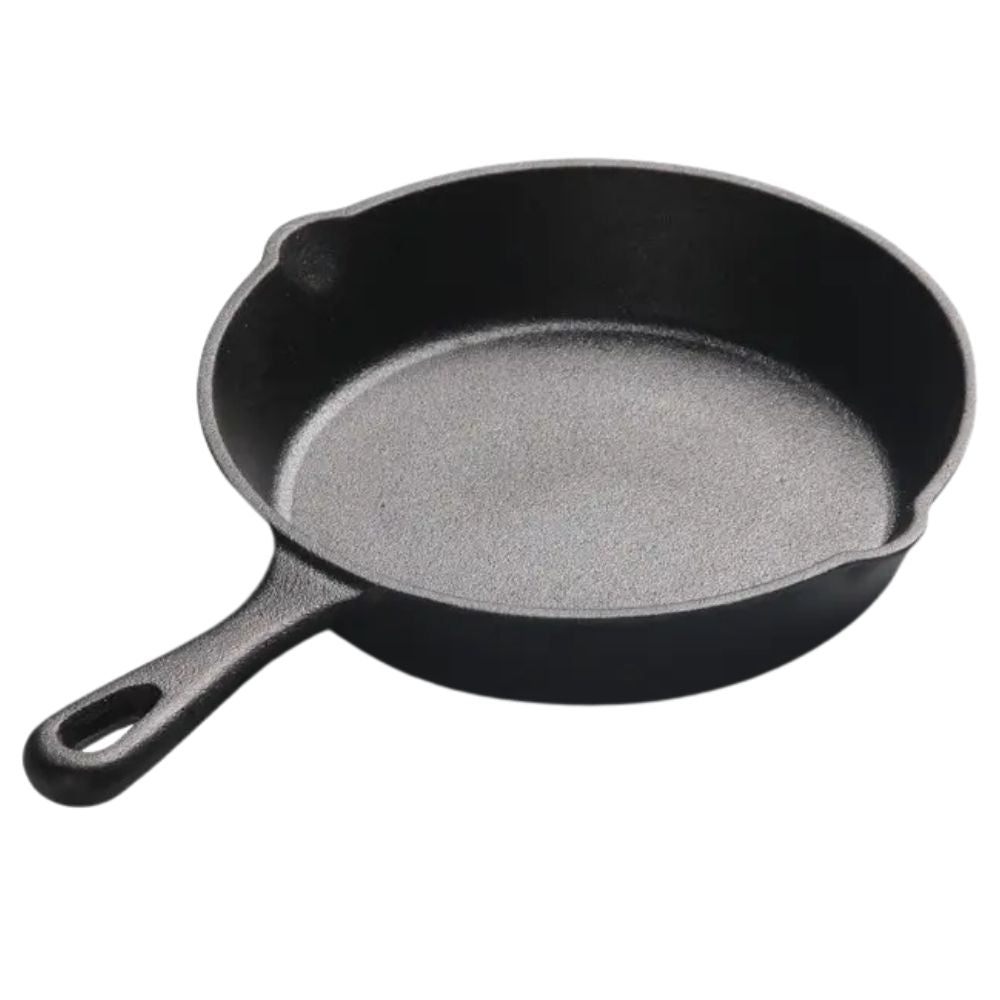 Schwarze Gusseisenpfanne