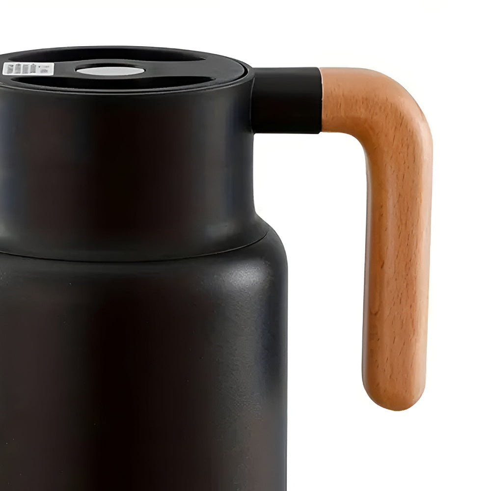 Klassische Thermokaraffe mit Holzgriff