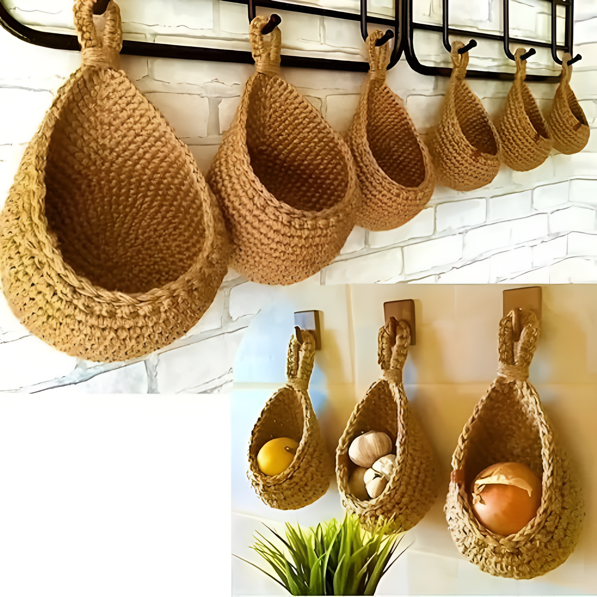 Handgefertigter Boho Hängkorb