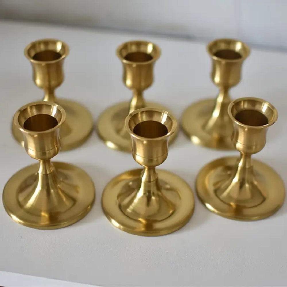 Schimmernder Vintage Kerzenhalter | 2er Set