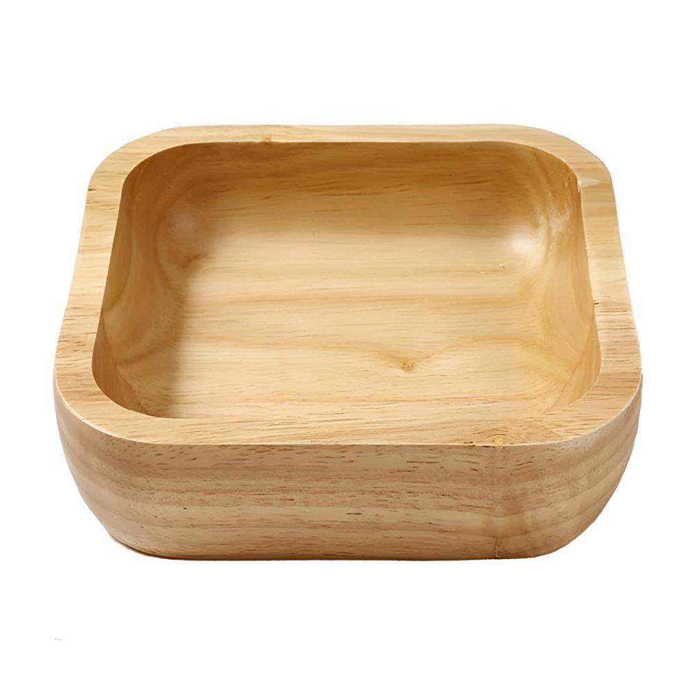 Natürliche Holzquadratschüssel