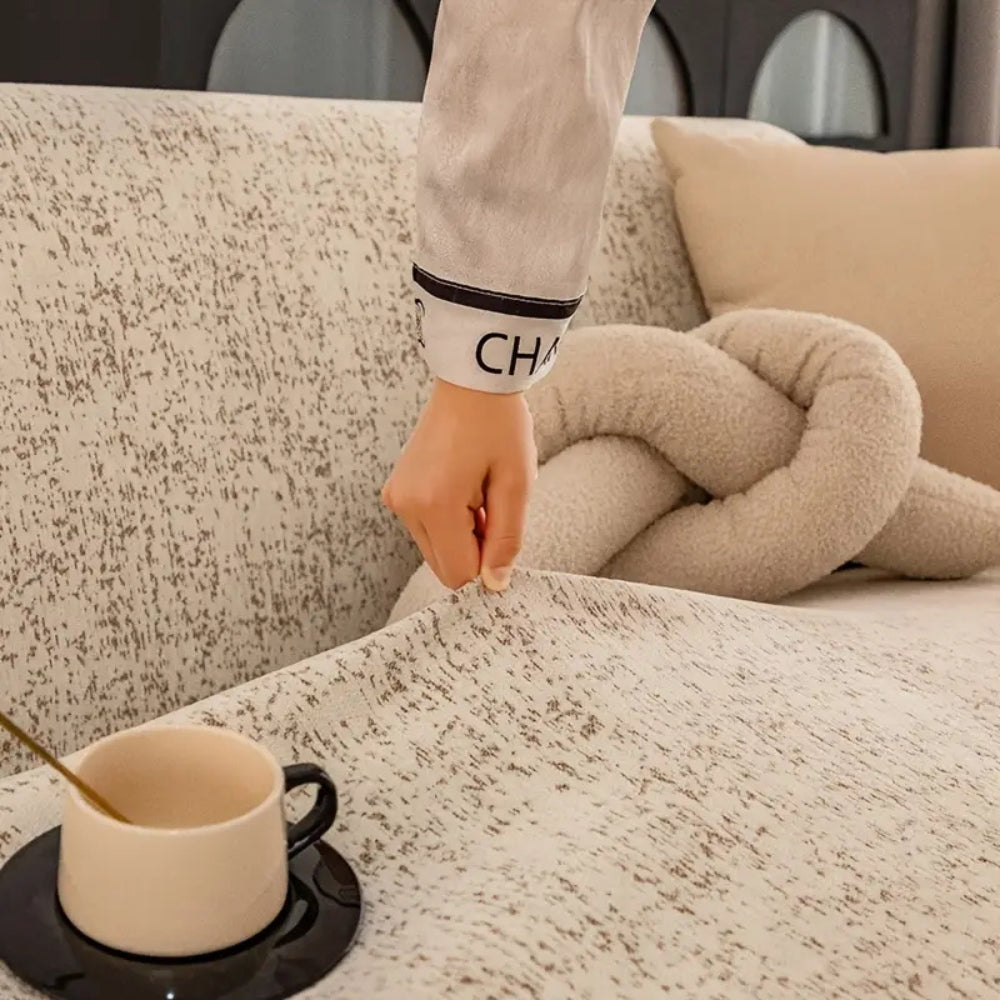Gepunkteter Chenille-Sofabezug