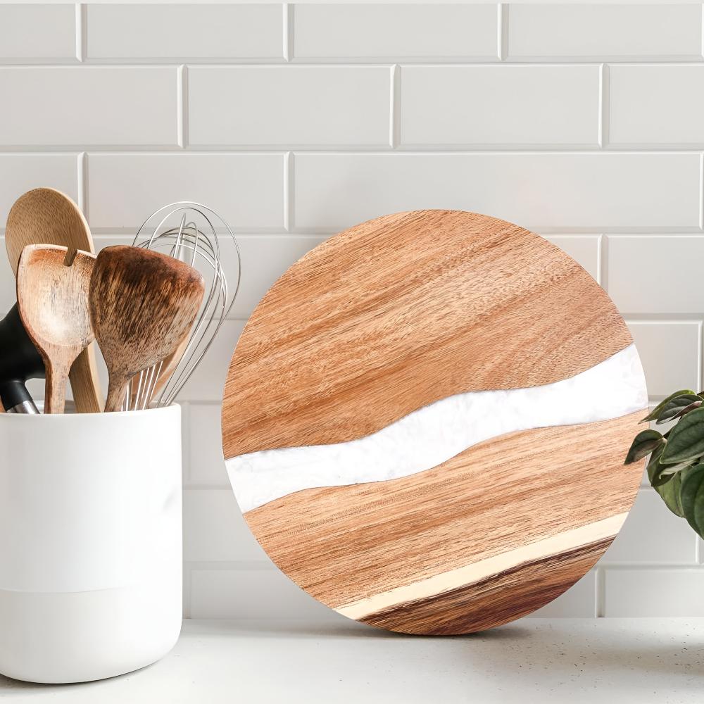 Artisan Epoxy Runde Holzschneidebrett