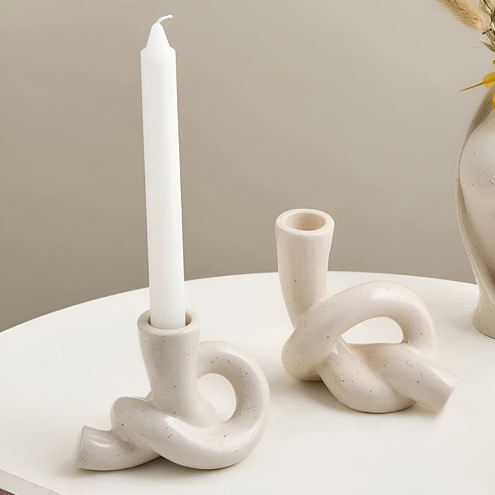 Knot Kerzenhalter aus Keramik