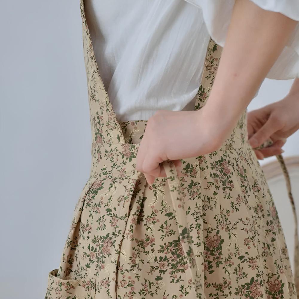 Klassische Baumwoll-Florale Schürze