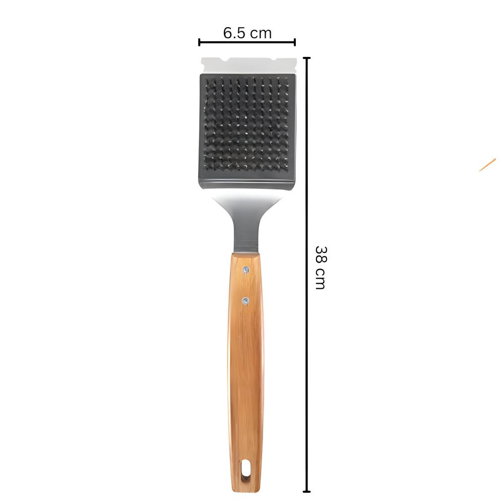 Edelstahl Grillbürste und Schaber