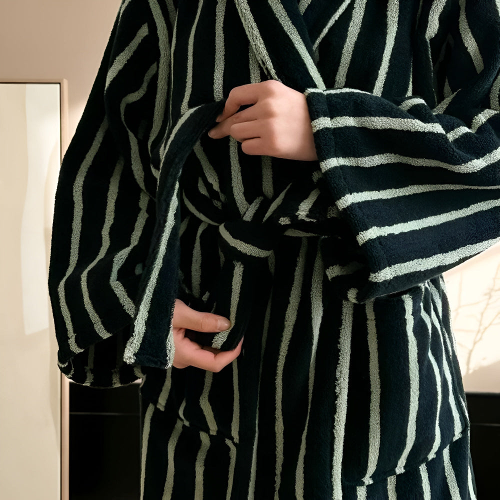 Allure Streifen Unisex Bademantel