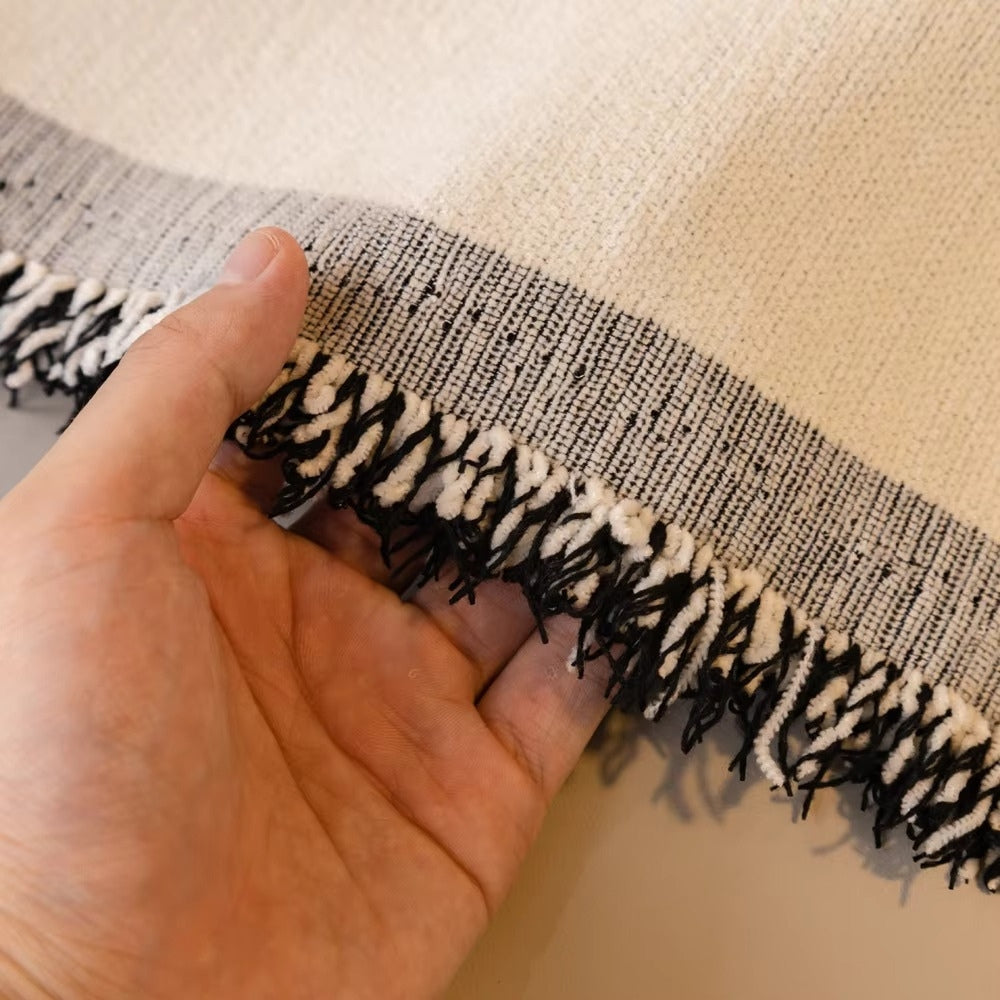 Abstrakte Pinselstrich Chenille Sofaüberwurf