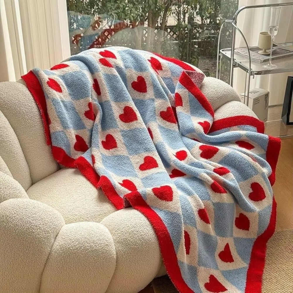 Argyle Scarlet Heart Weiche Decke