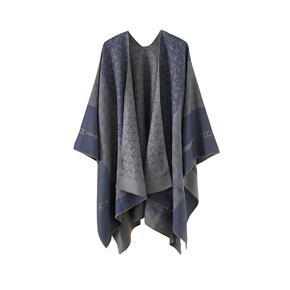 Auron Geometrischer Acryl Poncho Schal