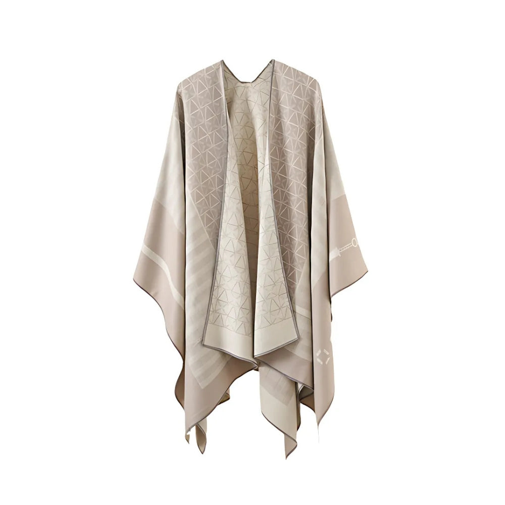 Auron Geometrischer Acryl Poncho Schal