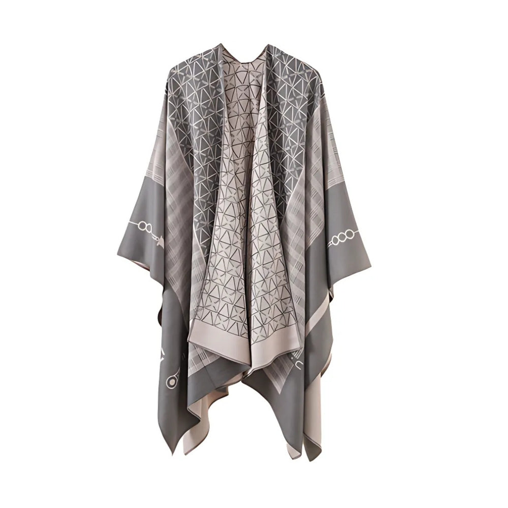 Auron Geometrischer Acryl Poncho Schal