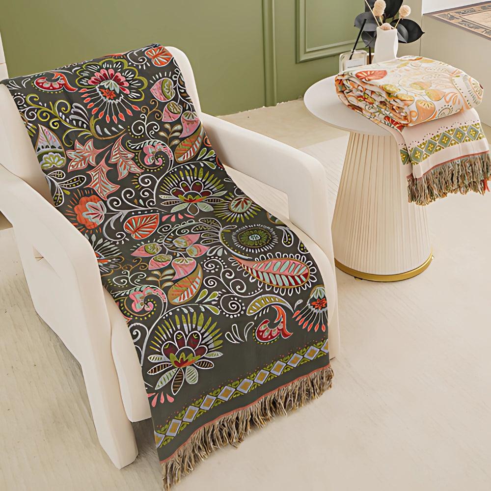 Herbstblatt Boho Wendedecke