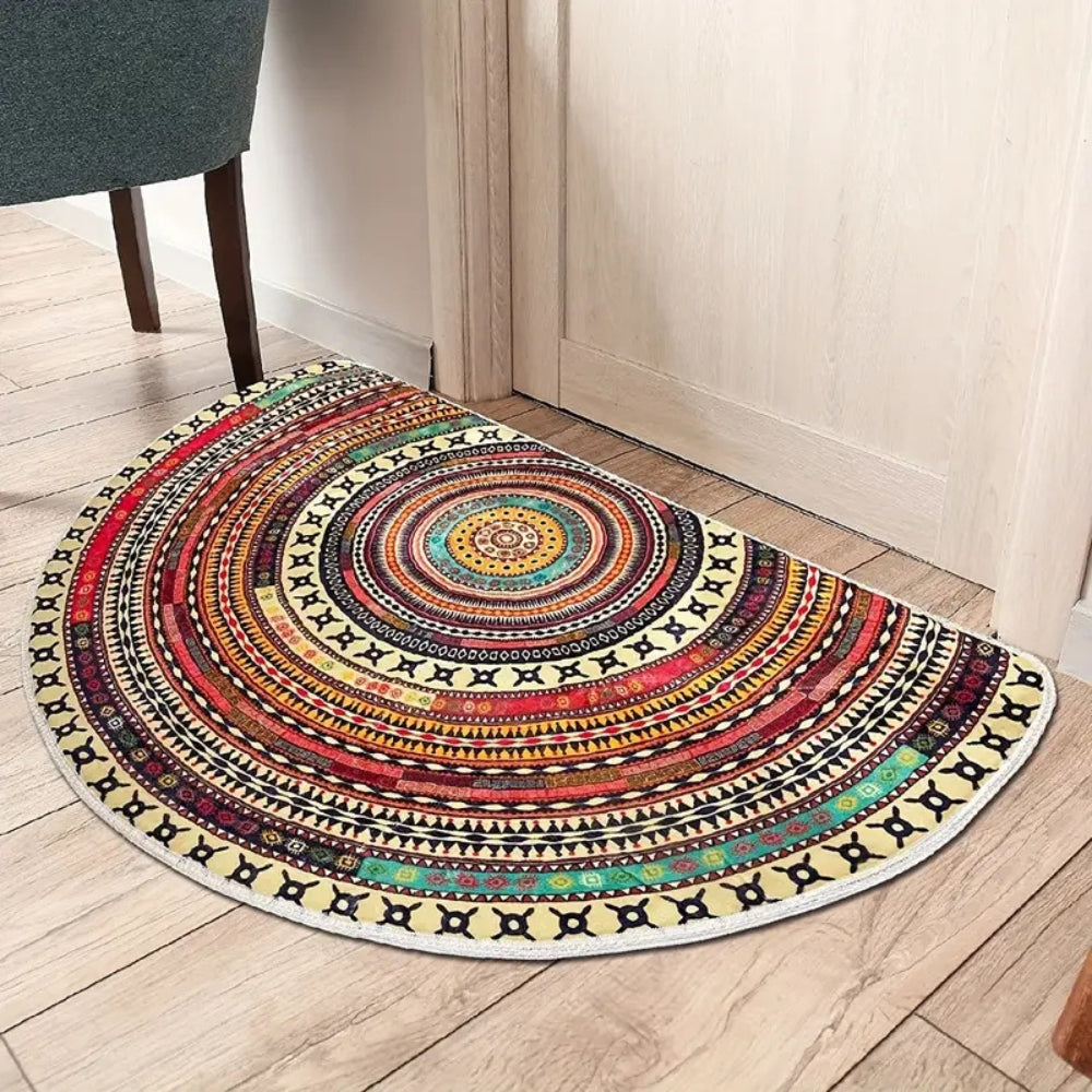 Bohemian Halbkreis Mandala Teppich