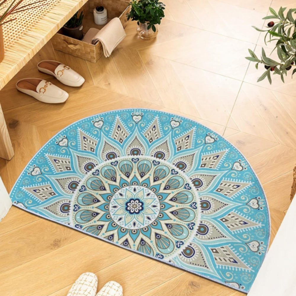 Bohemian Halbkreis Mandala Teppich