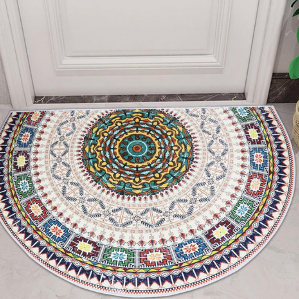 Bohemian Halbkreis Mandala Teppich