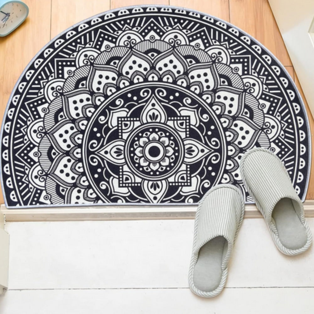 Bohemian Halbkreis Mandala Teppich
