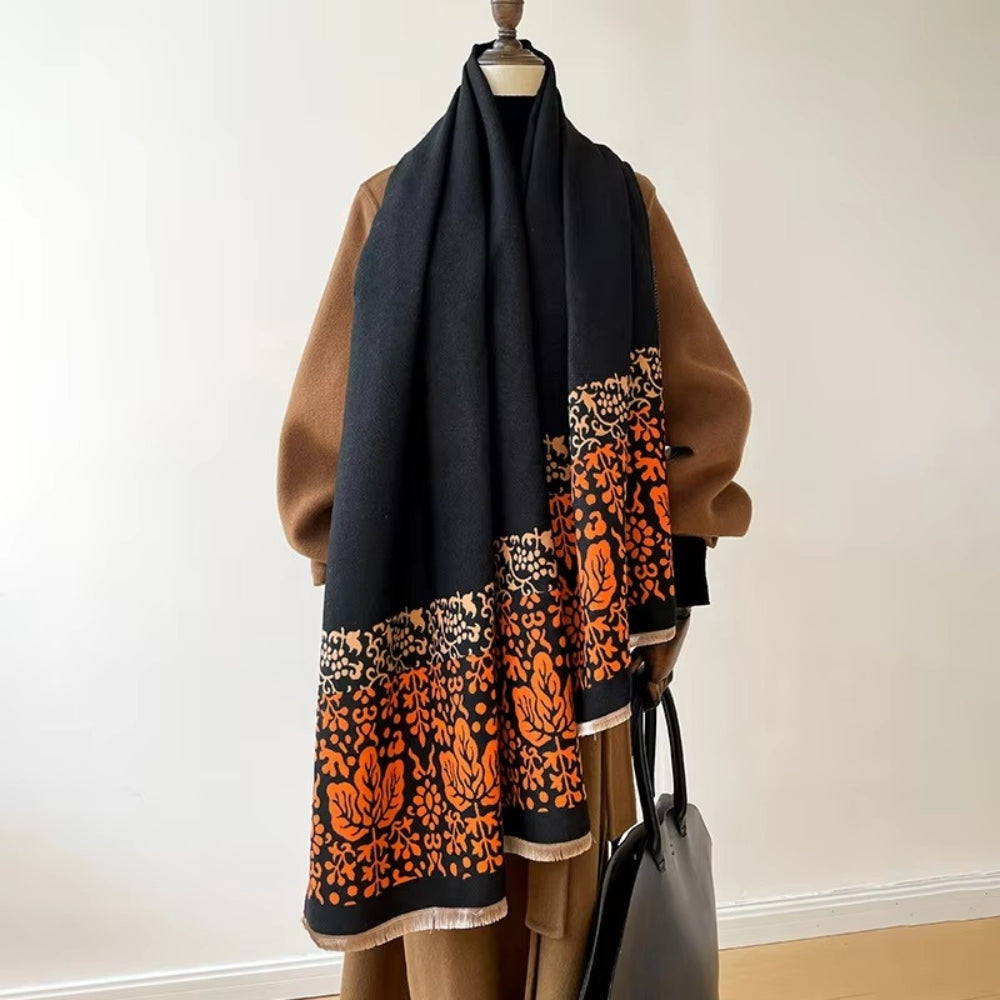 Boho Ethnische Blumenrand Schal