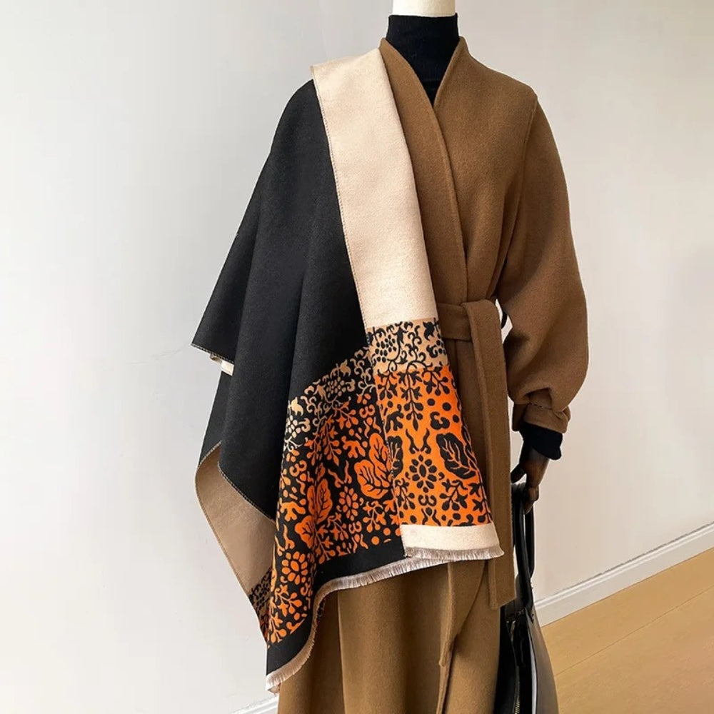 Boho Ethnische Blumenrand Schal
