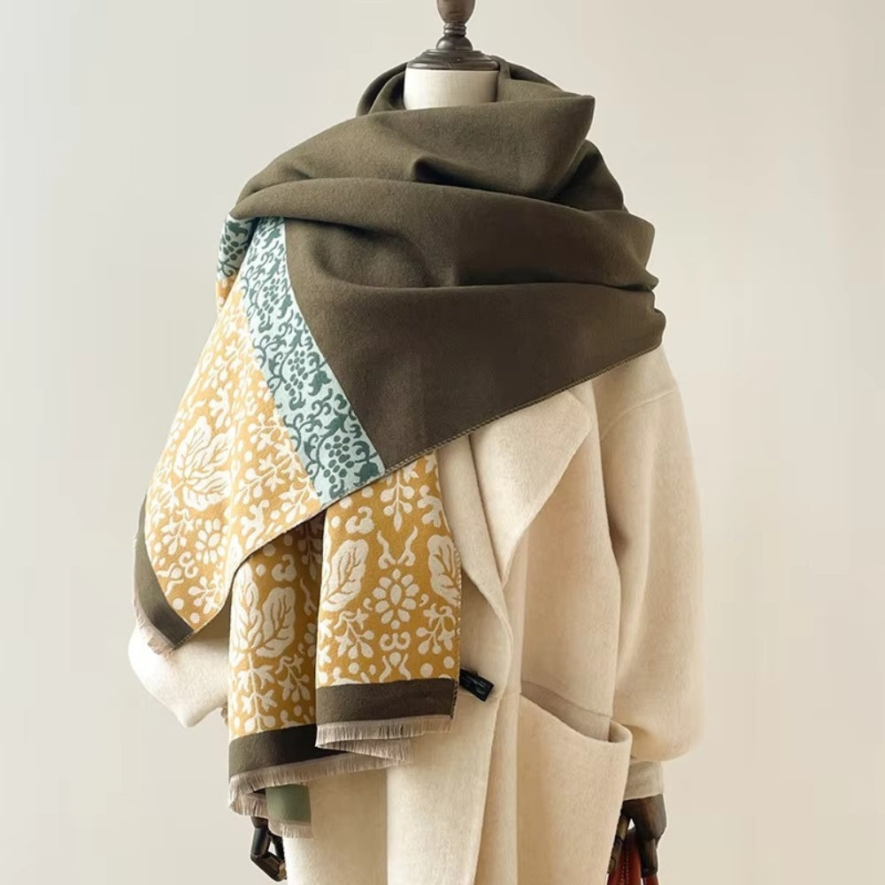 Boho Ethnische Blumenrand Schal