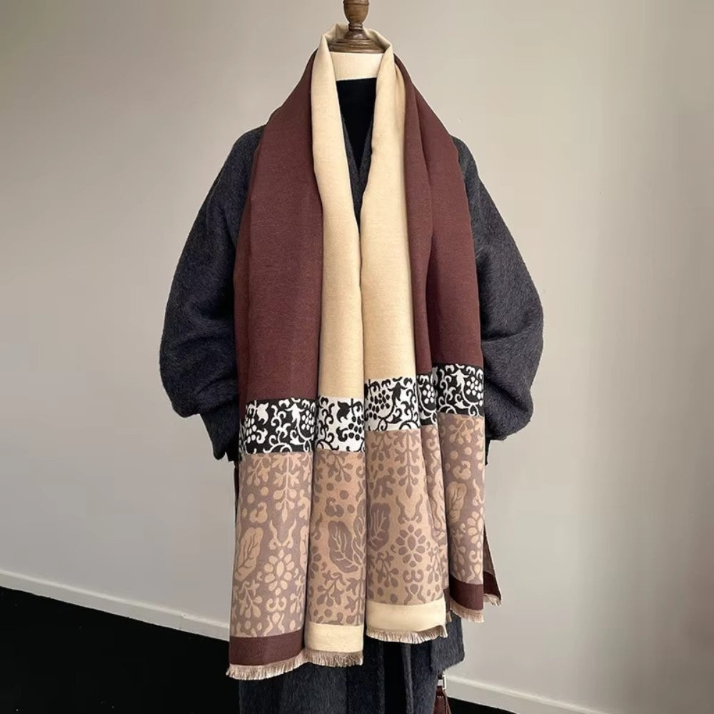 Boho Ethnische Blumenrand Schal