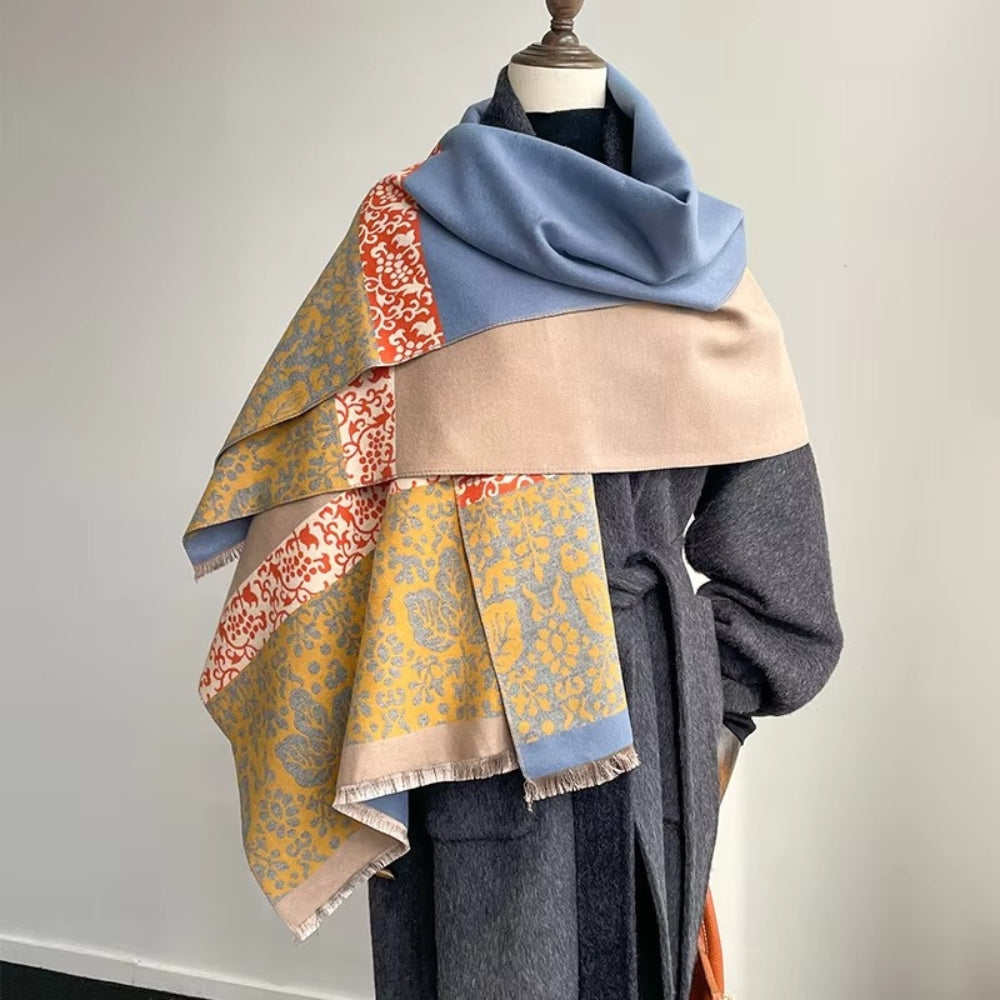 Boho Ethnische Blumenrand Schal