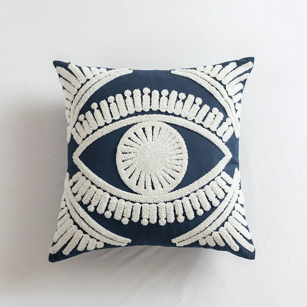 Boho Eye Bestickter Kissenbezug