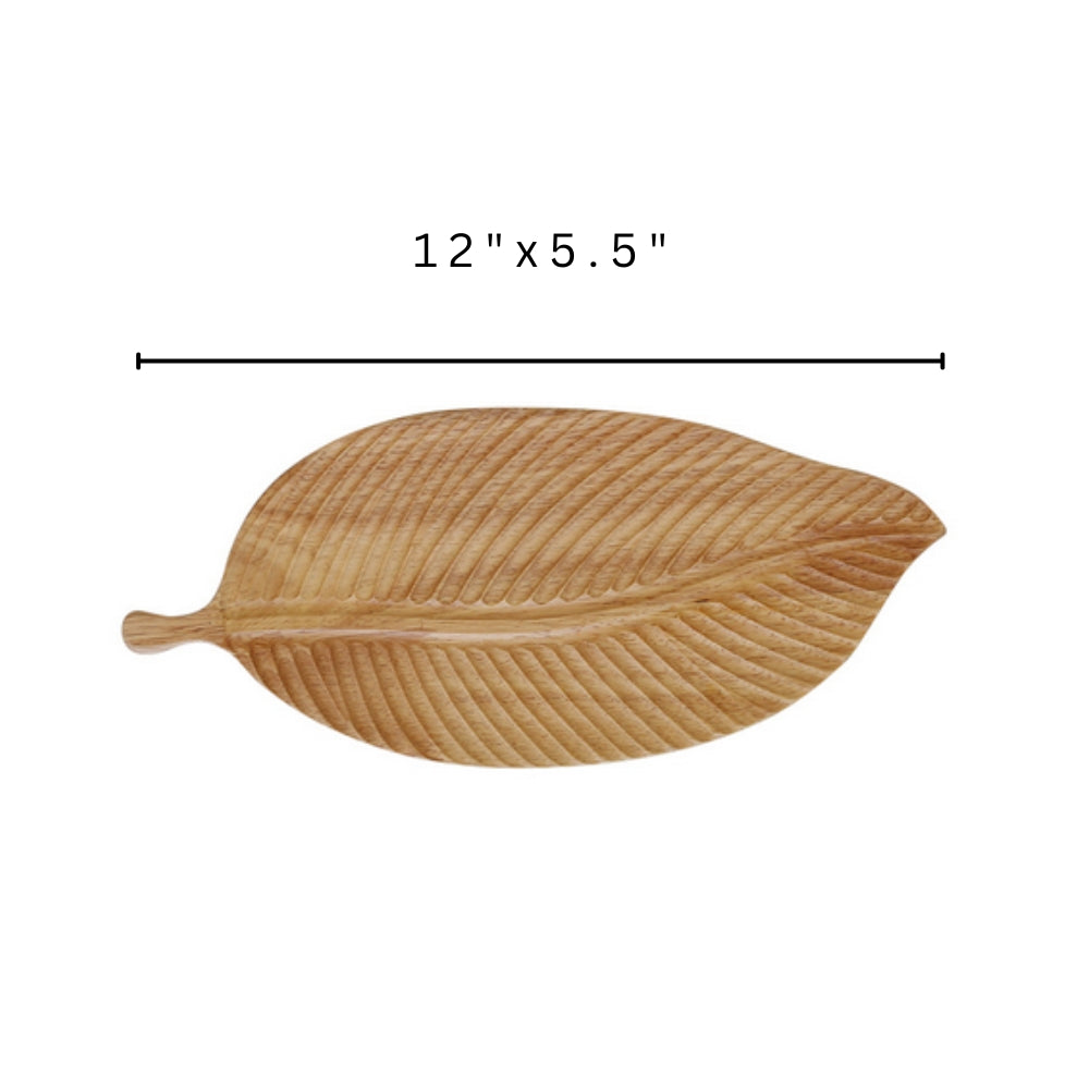 Rustikale Blatt Holzservierplatten