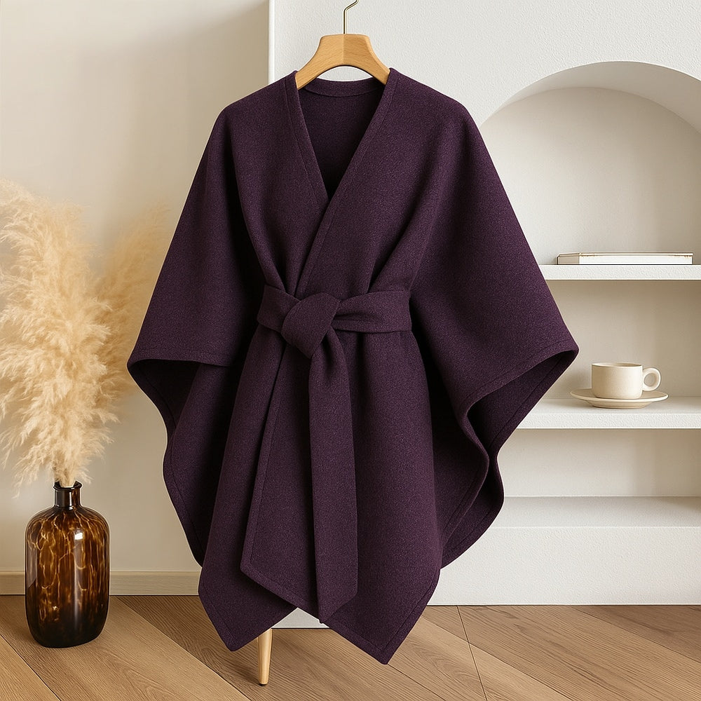 Luxuriöser winddichter Poncho-Schal-Mantel