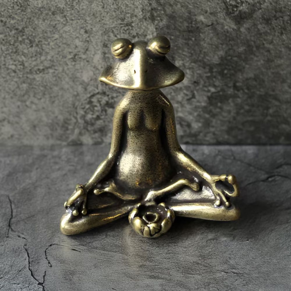 Ruhiger Lotusfrosch Miniaturfigur