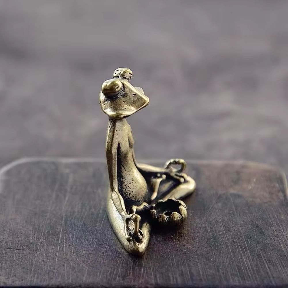 Ruhiger Lotusfrosch Miniaturfigur