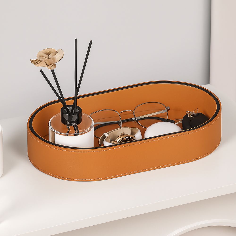 Kapsel Leder Organizer Tray