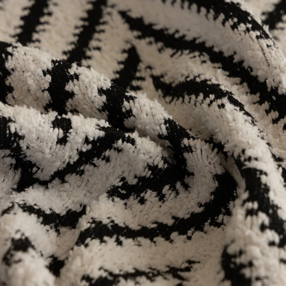 Chevron Fischgrät-Tassel-Sofabezug