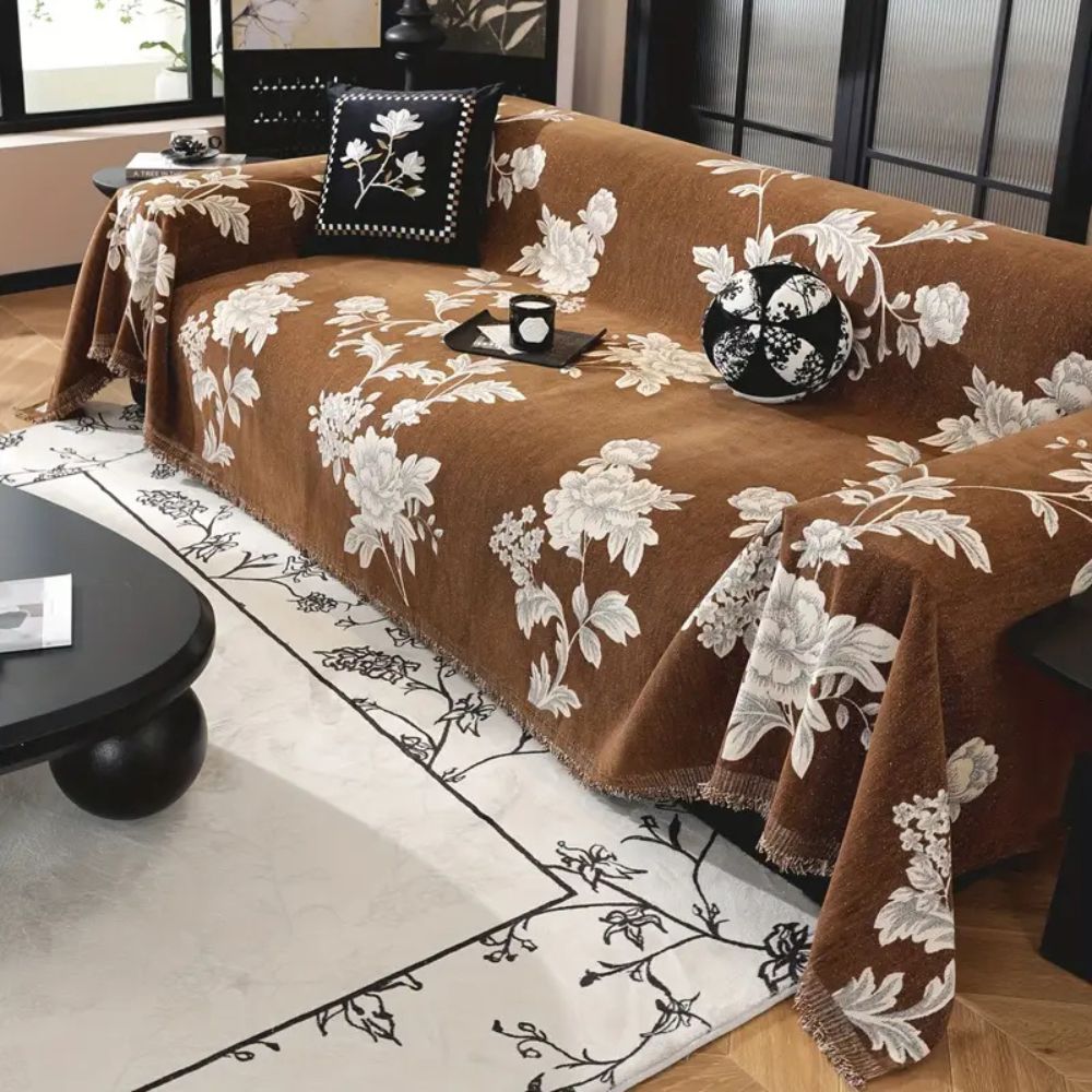 Klassische Fleur Jacquard Sofabezug