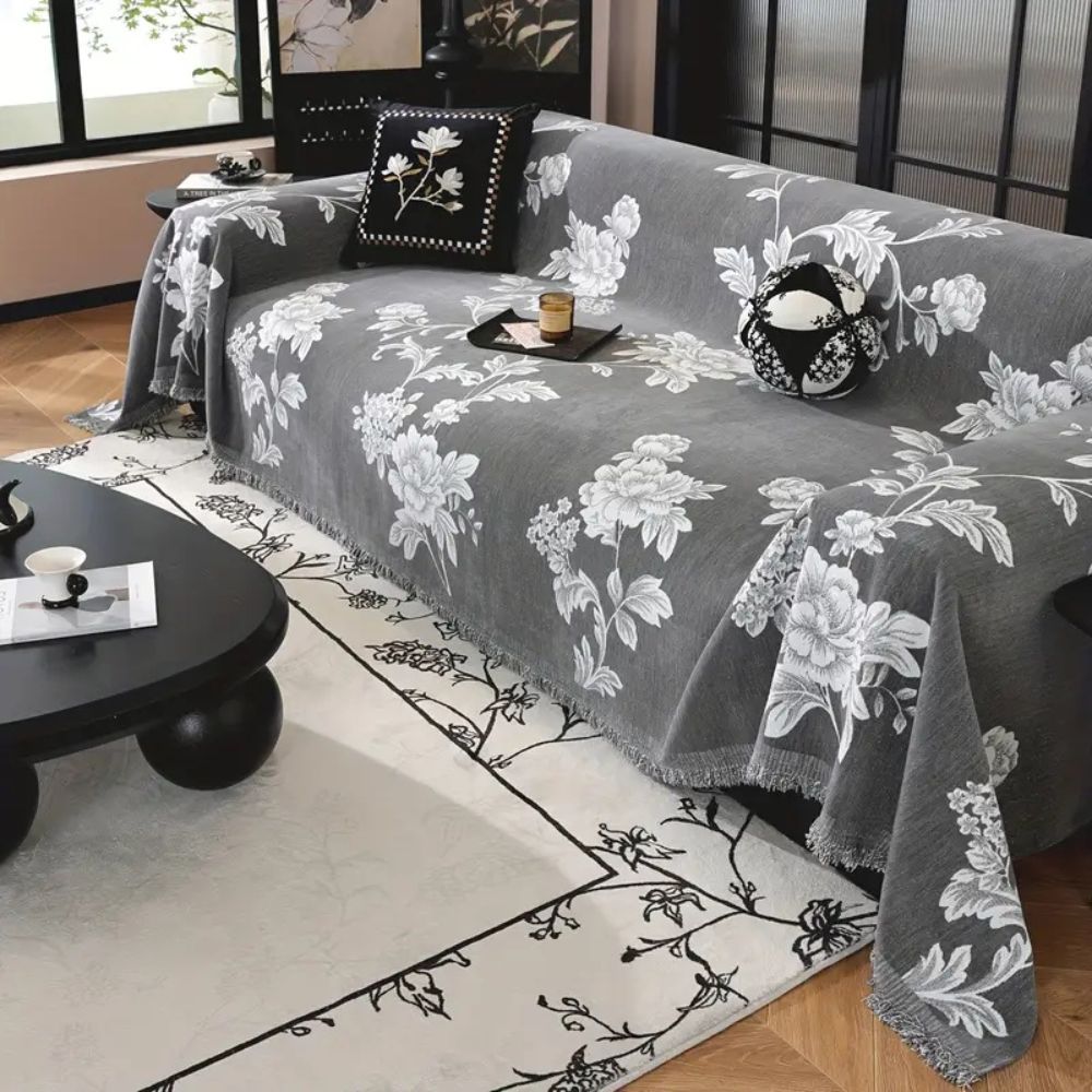 Klassische Fleur Jacquard Sofabezug
