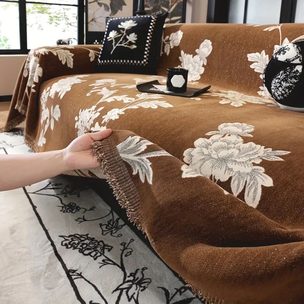 Klassische Fleur Jacquard Sofabezug